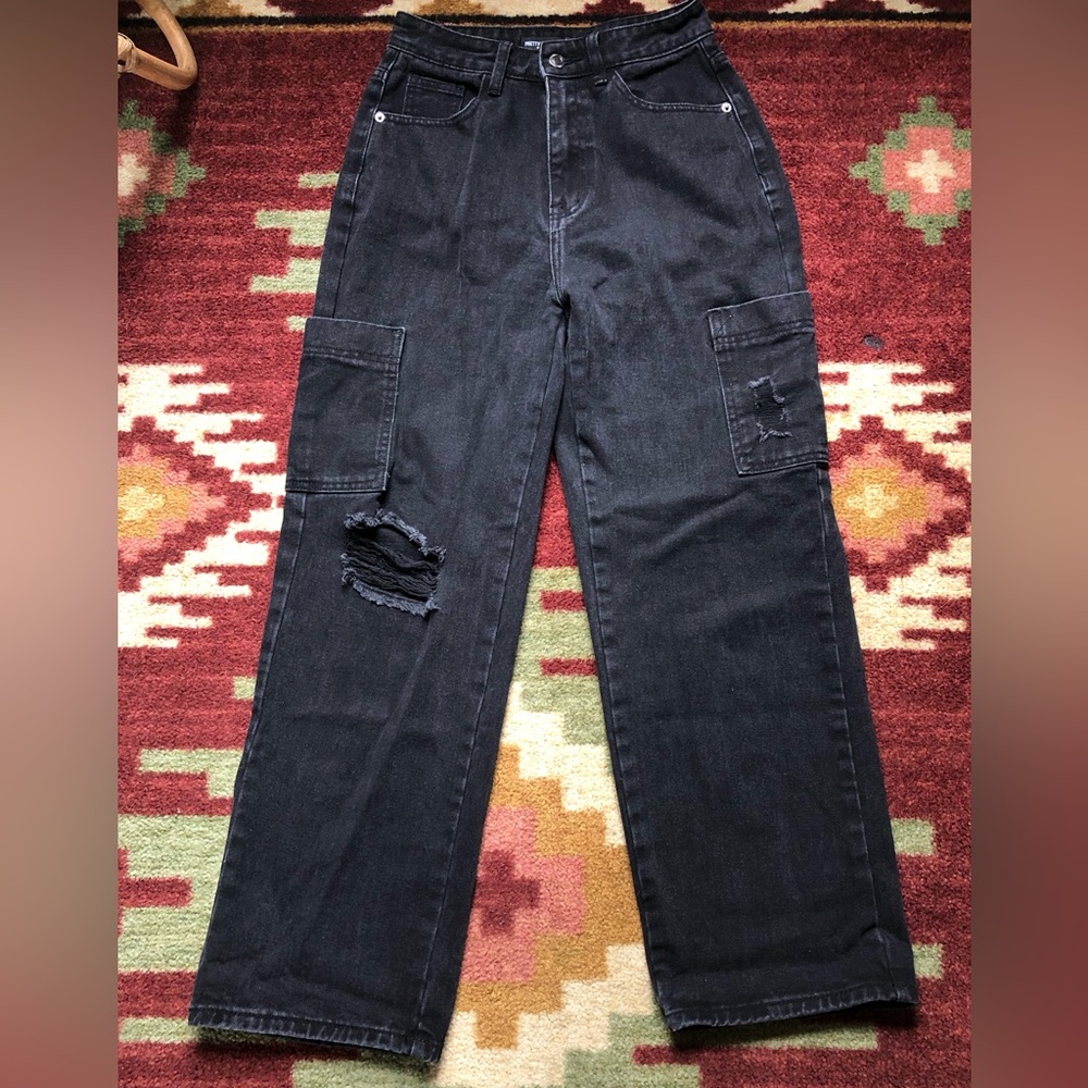Black PLT Mom Jeans